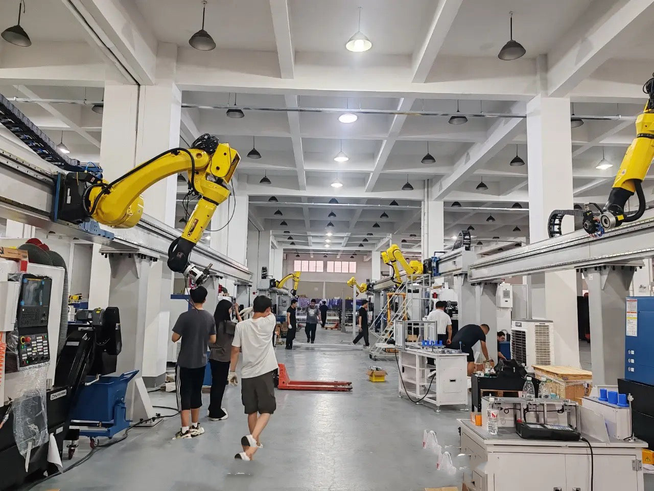 1 axis Sky linear track rail Cartesian pallettizer manipulator
